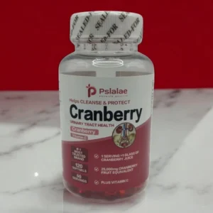 Pslalae 蔓越莓泌尿道健康膀胱排毒維生素 C 120 膠囊